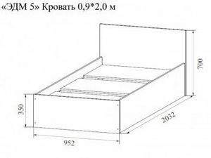 Кровать 900 Эдем-5 в Советском - sovetskiy.ok-mebel.com | фото 3