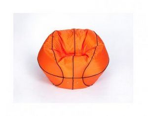 Кресло-мешок Баскетбольный мяч малый оранжево-черное в Советском - sovetskiy.ok-mebel.com | фото 1