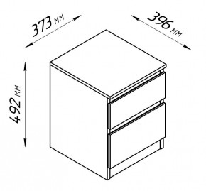 2.03.03.050.4 КАСТОР тумба 2 ящика RU серая в Советском - sovetskiy.ok-mebel.com | фото 3