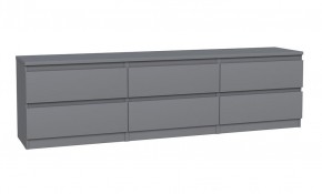 2.03.03.110.4 КАСТОР тумба 6 ящиков RU серая в Советском - sovetskiy.ok-mebel.com | фото