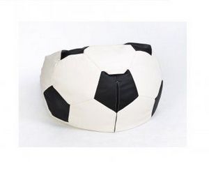 Кресло-мешок Мяч малый бело-черное в Советском - sovetskiy.ok-mebel.com | фото 2