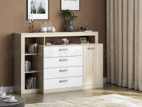 Ангара Комод (Белый глянец/Сонома) в Советском - sovetskiy.ok-mebel.com | фото 2