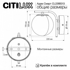 Бра Citilux Адам Смарт CL228B313 в Советском - sovetskiy.ok-mebel.com | фото 8