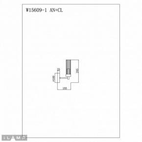 Бра iLamp Evolution W15609-1 AN+CL в Советском - sovetskiy.ok-mebel.com | фото 2