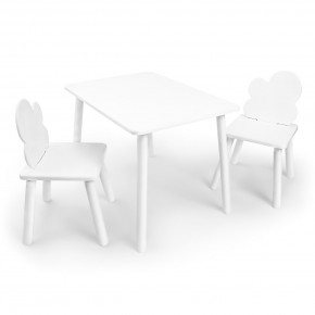 Детский комплект стол и два стула «Облачко» Rolti Baby (белый/белый, массив березы/мдф) в Советском - sovetskiy.ok-mebel.com | фото