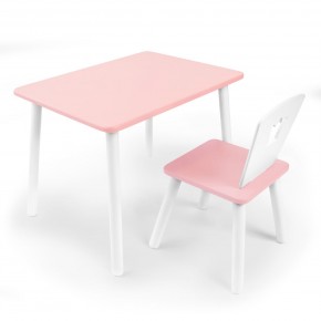 Детский комплект стол и стул «Корона» Rolti Baby (розовый/розовый, массив березы/мдф) в Советском - sovetskiy.ok-mebel.com | фото 1