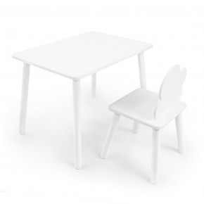 Детский комплект стол и стул «Облачко» Rolti Baby (белый/белый, массив березы/мдф) в Советском - sovetskiy.ok-mebel.com | фото 1