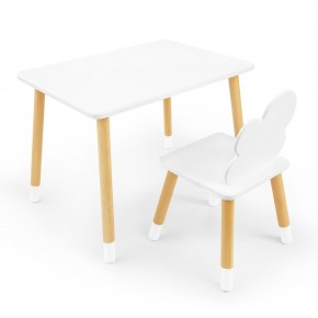 Детский комплект стол и стул «Облачко» Rolti Baby (белый/береза, массив березы/мдф) в Советском - sovetskiy.ok-mebel.com | фото