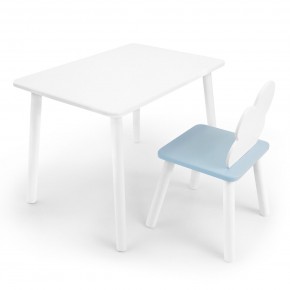 Детский комплект стол и стул «Облачко» Rolti Baby (белый/голубой, массив березы/мдф) в Советском - sovetskiy.ok-mebel.com | фото
