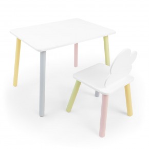 Детский комплект стол и стул «Облачко» Rolti Baby (белый/цветной, массив березы/мдф) в Советском - sovetskiy.ok-mebel.com | фото 1