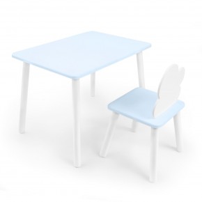 Детский комплект стол и стул «Облачко» Rolti Baby  (голубая столешница/голубое сиденье/белые ножки) в Советском - sovetskiy.ok-mebel.com | фото