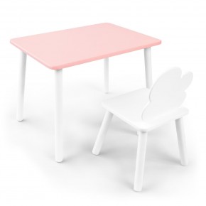 Детский комплект стол и стул «Облачко» Rolti Baby (розовый/белый, массив березы/мдф) в Советском - sovetskiy.ok-mebel.com | фото