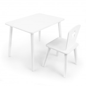 Детский комплект стол и стул «Звезда» Rolti Baby (белый/белый, массив березы/мдф) в Советском - sovetskiy.ok-mebel.com | фото