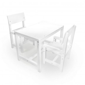 Детский растущий комплект стол и два стула  Я САМ "Лофт" (Белый, Белый) в Советском - sovetskiy.ok-mebel.com | фото