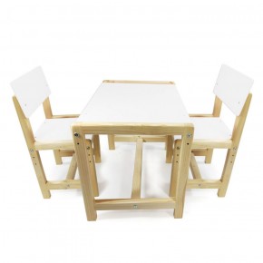 Детский растущий комплект стол и два стула  Я САМ "Лофт" (Белый, Сосна) в Советском - sovetskiy.ok-mebel.com | фото