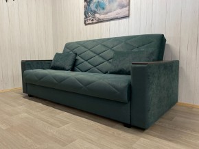 Диван Престиж-15 (НПБ+МДФ) велюр Sensey bottle green в Советском - sovetskiy.ok-mebel.com | фото