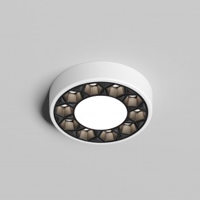 DK2440-WB Встраиваемый светильник DUAL 5+5 Вт, LED 4000K, IP 20, d90mm, белый/черный, алюминий/акрил в Советском - sovetskiy.ok-mebel.com | фото