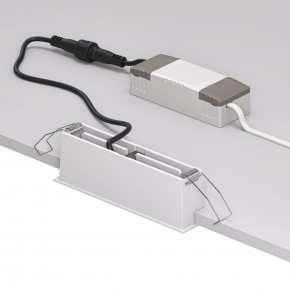 DK2514-WB Встраиваемый светильник SPACE со светодиодом L126mm 220V 10W 38° 4000К IP20 белый/черный алюминий в Советском - sovetskiy.ok-mebel.com | фото 3