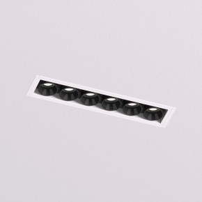 DK2531-WB Встраиваемый светильник SPACE со светодиодом под шпатлевку L126mm 220V 10W 38° 4000К IP20 белый/черный алюминий в Советском - sovetskiy.ok-mebel.com | фото