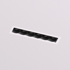 DK2531-WB Встраиваемый светильник SPACE со светодиодом под шпатлевку L126mm 220V 10W 38° 4000К IP20 белый/черный алюминий в Советском - sovetskiy.ok-mebel.com | фото 2