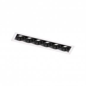 DK2531-WB Встраиваемый светильник SPACE со светодиодом под шпатлевку L126mm 220V 10W 38° 4000К IP20 белый/черный алюминий в Советском - sovetskiy.ok-mebel.com | фото 6