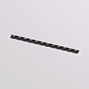 DK2532-WB Встраиваемый светильник SPACE со светодиодом под шпатлевку L240mm 220V 20W 38° 4000К IP20 белый/черный алюминий в Советском - sovetskiy.ok-mebel.com | фото