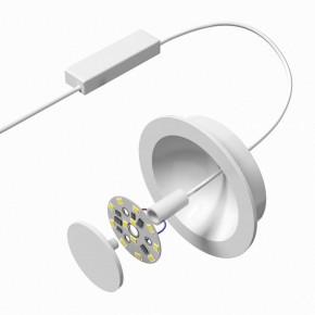 DK2700-WH Встраиваемый светильник, IP 20, 7 Вт, LED 3000, белый, алюминий в Советском - sovetskiy.ok-mebel.com | фото 4