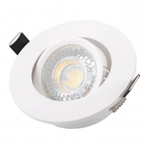 DK3020-WH Встраиваемый светильник, IP 20, 10 Вт, GU5.3, LED, белый, пластик в Советском - sovetskiy.ok-mebel.com | фото 2
