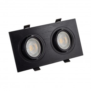 DK3022-BK Встраиваемый светильник, IP 20, 10 Вт, GU5.3, LED, черный, пластик в Советском - sovetskiy.ok-mebel.com | фото