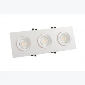 DK3023-WH Встраиваемый светильник, IP 20, 10 Вт, GU5.3, LED, белый, пластик в Советском - sovetskiy.ok-mebel.com | фото 2