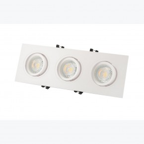 DK3023-WH Встраиваемый светильник, IP 20, 10 Вт, GU5.3, LED, белый, пластик в Советском - sovetskiy.ok-mebel.com | фото 3