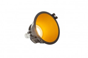 DK3026-BG Встраиваемый светильник, IP 20, 10 Вт, GU5.3, LED, черный/золотой, пластик в Советском - sovetskiy.ok-mebel.com | фото 3