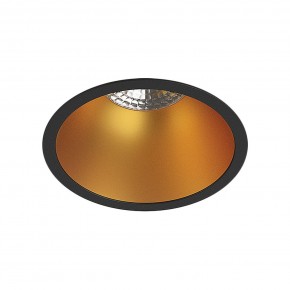 DK3026-BG Встраиваемый светильник, IP 20, 10 Вт, GU5.3, LED, черный/золотой, пластик в Советском - sovetskiy.ok-mebel.com | фото
