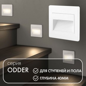 DK3050-WH Светильник встраиваемый в стену, IP 20, LED 3000, 1 Вт, белый, пластик в Советском - sovetskiy.ok-mebel.com | фото 5