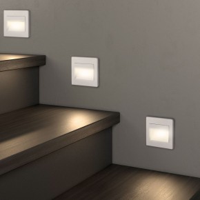 DK3050-WH Светильник встраиваемый в стену, IP 20, LED 3000, 1 Вт, белый, пластик в Советском - sovetskiy.ok-mebel.com | фото 6