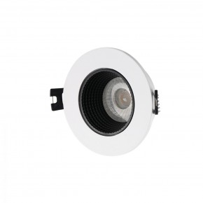 DK3061-WH+BK Встраиваемый светильник, IP 20, 10 Вт, GU5.3, LED, белый/черный, пластик в Советском - sovetskiy.ok-mebel.com | фото