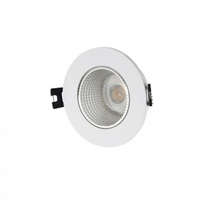 DK3061-WH+CH Встраиваемый светильник, IP 20, 10 Вт, GU5.3, LED, белый/хром, пластик в Советском - sovetskiy.ok-mebel.com | фото
