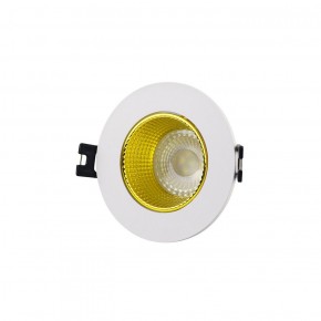 DK3061-WH+YE Встраиваемый светильник, IP 20, 10 Вт, GU5.3, LED, белый/желтый, пластик в Советском - sovetskiy.ok-mebel.com | фото