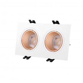 DK3072-WBR Встраиваемый светильник, IP 20, 10 Вт, GU5.3, LED, белый/бронзовый, пластик в Советском - sovetskiy.ok-mebel.com | фото