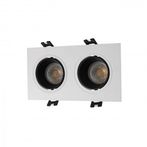 DK3072-WH+BK Встраиваемый светильник, IP 20, 10 Вт, GU5.3, LED, белый/черный, пластик в Советском - sovetskiy.ok-mebel.com | фото