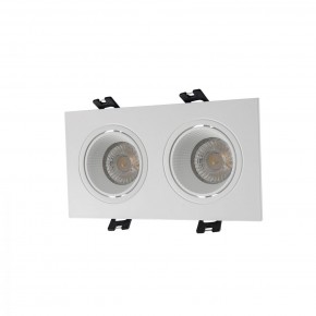 DK3072-WH Встраиваемый светильник, IP 20, 10 Вт, GU5.3, LED, белый/белый, пластик в Советском - sovetskiy.ok-mebel.com | фото
