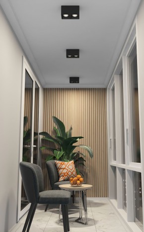 DK3085-BK+CH Светильник накладной IP 20, 10 Вт, GU5.3, LED, черный/хром, пластик в Советском - sovetskiy.ok-mebel.com | фото 2