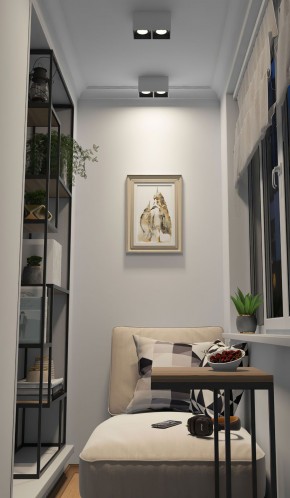 DK3085-WB+WH Светильник накладной IP 20, 10 Вт, GU5.3, LED, бело-черный/белый, пластик в Советском - sovetskiy.ok-mebel.com | фото 2