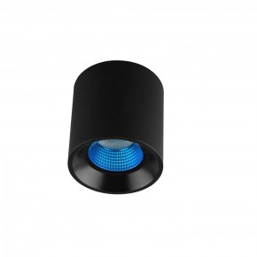 DK3090-BK+CY Светильник накладной IP 20, 10 Вт, GU5.3, LED, черный/голубой, пластик в Советском - sovetskiy.ok-mebel.com | фото