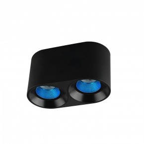 DK3096-BK+CY Светильник накладной IP 20, 10 Вт, GU5.3, LED, черный/голубой, пластик в Советском - sovetskiy.ok-mebel.com | фото