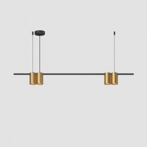 DK4061-BK+SG Подвесной светильник ORBIT, IP20, 4xGU10 LED до 15 Вт, черный + сатинированное золото, алюминий в Советском - sovetskiy.ok-mebel.com | фото 2