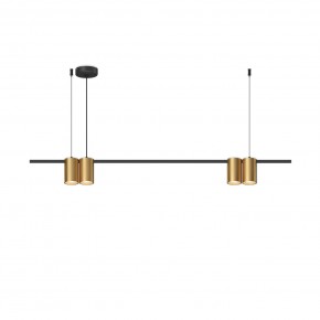 DK4061-BK+SG Подвесной светильник ORBIT, IP20, 4xGU10 LED до 15 Вт, черный + сатинированное золото, алюминий в Советском - sovetskiy.ok-mebel.com | фото 3