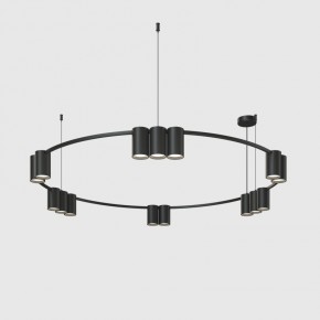 DK4067-BK Подвесной светильник ORBIT, IP20, 15xGU10 LED до 15 Вт, черный матовый, алюминий в Советском - sovetskiy.ok-mebel.com | фото