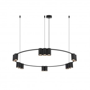 DK4067-BK Подвесной светильник ORBIT, IP20, 15xGU10 LED до 15 Вт, черный матовый, алюминий в Советском - sovetskiy.ok-mebel.com | фото 3