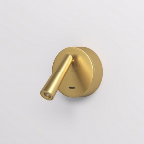 DK5072-SB Бра SHINE WALL со светодиодом, D104*H68, IP20, 3000К, 3W, RA?90, сатинированная латунь, алюминий в Советском - sovetskiy.ok-mebel.com | фото 2